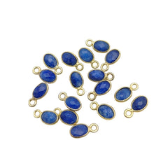 Tiny Sapphire Necklace 4x6mm Oval Gemstone Pendant for Gift