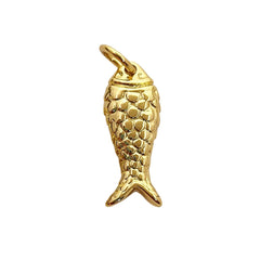 Trendy Gold Fish Pendant Charm Necklace, Anti Tarnish Gold Plated Fish Design, Ocean Inspired Jewelry Gift for Women