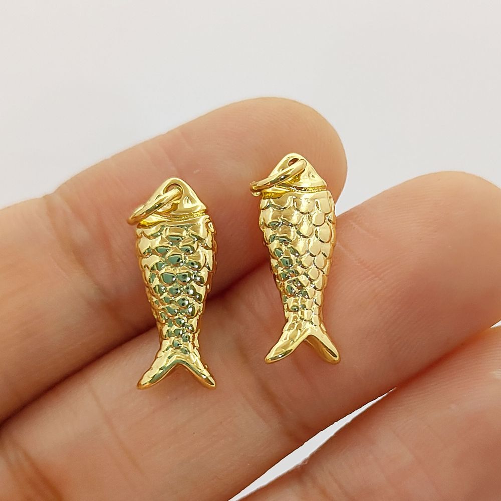 Trendy Gold Fish Pendant Charm Necklace, Anti Tarnish Gold Plated Fish Design, Ocean Inspired Jewelry Gift for Women