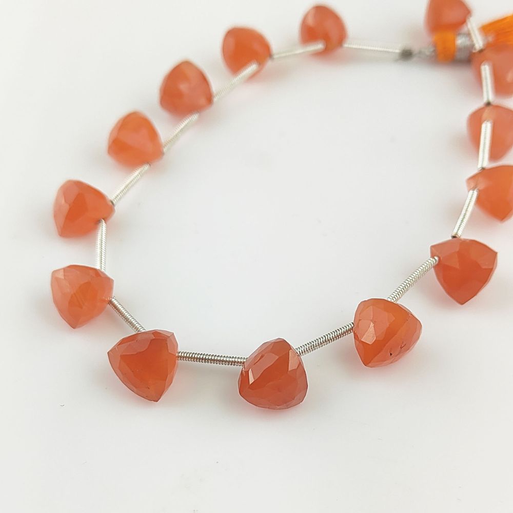 Natural Orange Carnelian Faceted Beads