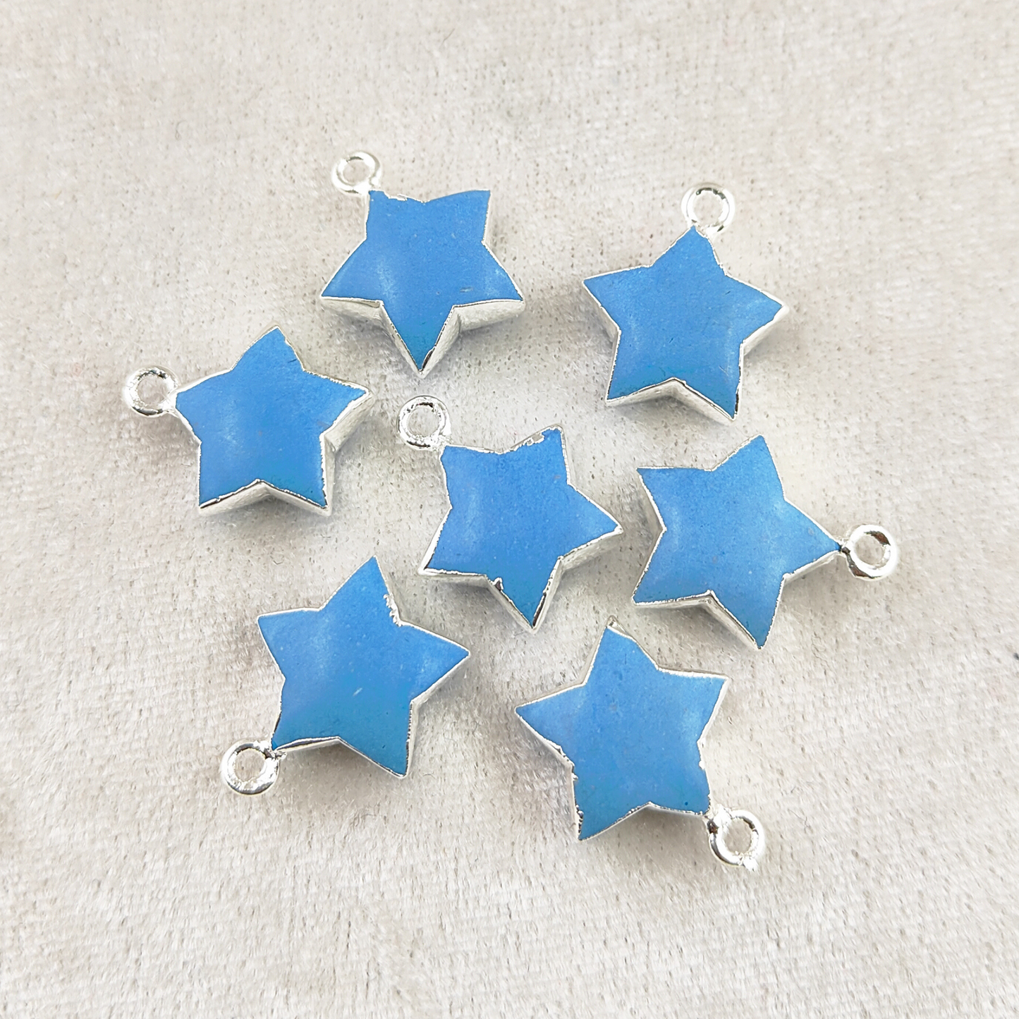 Blue Turquoise Star Shape Gemstone Pendant