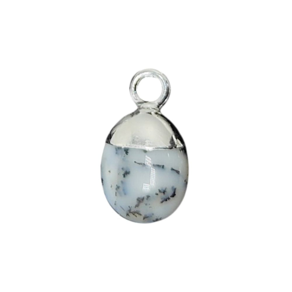 White Howlite Crystal Pendant 8–10mm Spike Charm Gemstone with Gold/Silver Electroplated Cap for Necklace Bracelet Supplies
