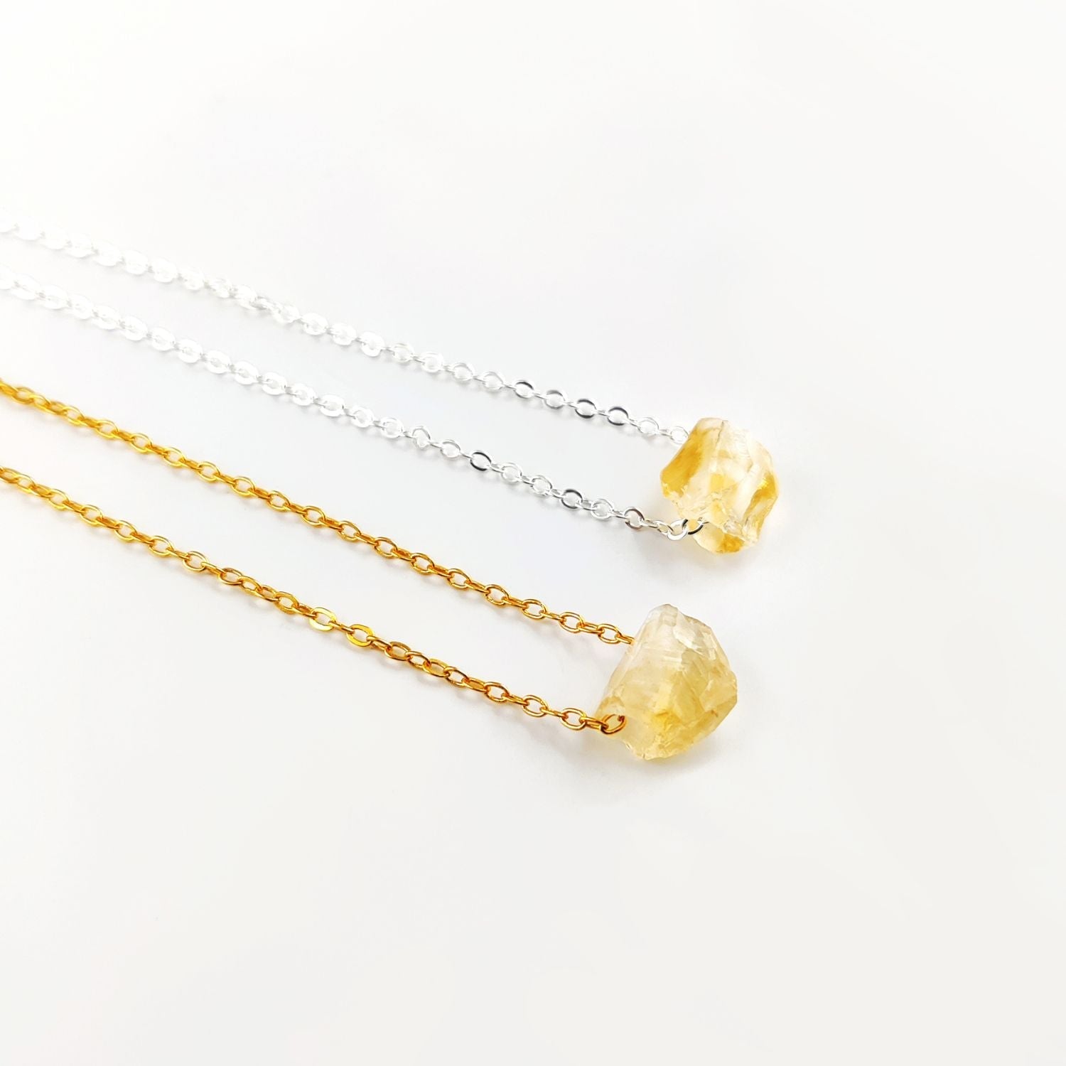 Citrine Crystal Pendant Necklace – Handmade Golden Glow Jewelry