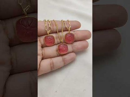 Handmade Pink Tourmaline Quartz Necklace October Birthstone Jewelry Gift for Her- Selling Per Piece