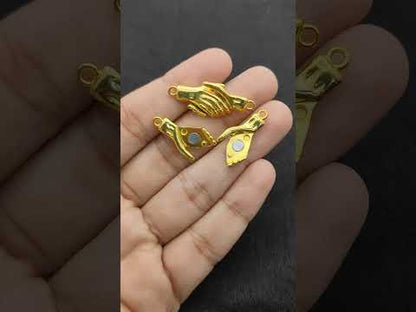 Magnetic Handshake Jewelry Clasp, Gold Hand Connector for Bracelets & DIY Jewelry Making, Friendship Gift Component – Selling Per Piece