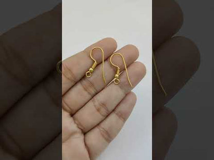 Gold Plated & Silver French Hook Earwires Fancy Earring Components for Handmade Jewelry- Selling by Pair