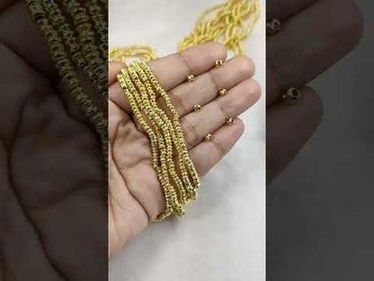 Small Tube Spacer Beads Gold Plated Brass Nuggets for Handmade Jewelry