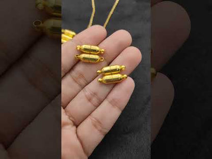 Magnetic Cylinder Clasp Strong Gold Brass Connector for DIY Jewelry & Bracelet Findings- Selling Per Piece