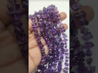 Natural Purple Amethyst Gemstone Chip Beads Irregular Nugget Loose Stones for DIY Jewelry