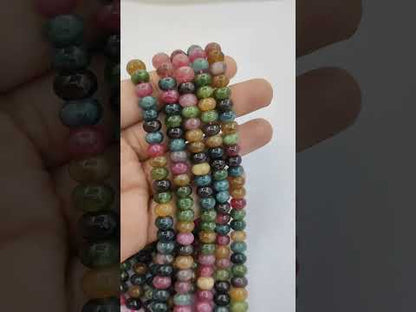 Bloodstone Gemstone Rondelle Beads 8mm Smooth 15 Inch Strand for Bracelet & Necklace Making