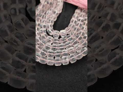 Natural Rose Quartz Gemstone Beads, Soft Pink Faceted Beads for Bracelets & Necklaces, DIY Handmade Jewelry Making – Selling Per Strand