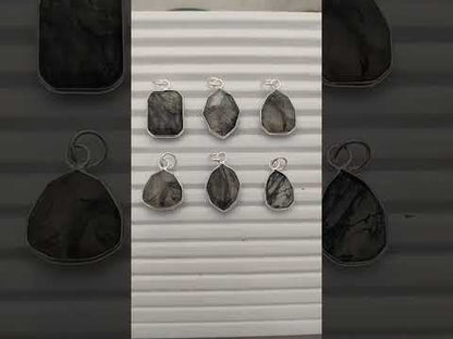 Handmade Moss Agate Crystal Pendant Solid 925 Silver Faceted Gemstone Necklace Charm- Selling Per Piece