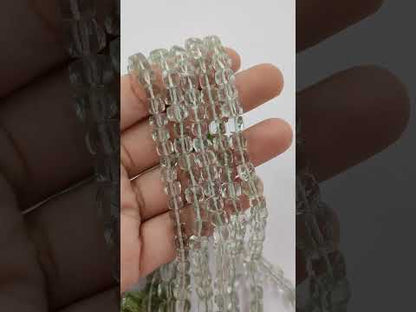 Natural Green Amethyst Square Cube Beads Faceted Prasiolite Gemstone Beads for Bracelets & Necklaces- Selling Per Strand