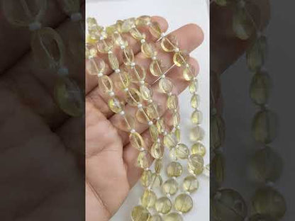 Natural Lemon Quartz Coin Shape Gemstone Beads for DIY