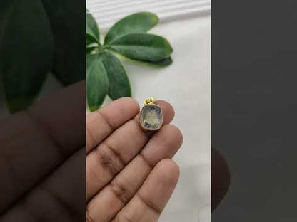 Raw Herkimer Diamond Jewelry Charm Collet Set Pendant for Bracelets & Necklaces