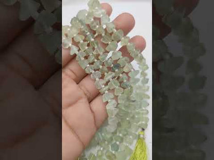 Natural Prehnite Chip Beads Irregular Nugget Loose Stones for DIY Jewelry Making