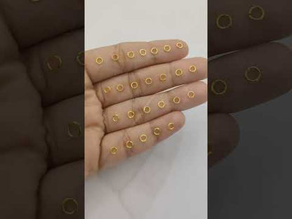 DIY Jewelry Findings Gold Plated Anti Tarnish Open Jump Rings, O Shape Connectors in 4mm, 6mm, 8mm for Handmade Jewelry Making- Selling By 50 Pcs Set