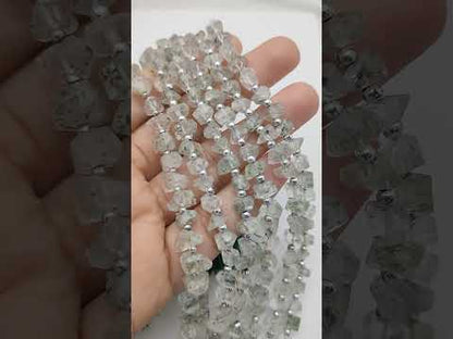 Green Dot Chip Gemstone Beads Natural Freeform Nuggets for Boho Jewelry Making & Spiritual Designs