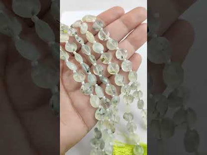 Rare Prehnite Coin Shape Gemstone Beads for Jewelry