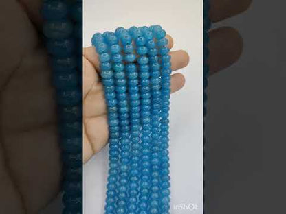 8mm Smooth Neon Blue Apatite Beads Strand Natural Gemstones for Bracelets & Necklaces