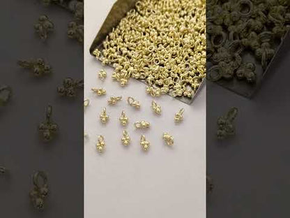 Gold Round Ball Cluster Pendant Charm Jewelry Making Supplies for Earrings & Necklaces