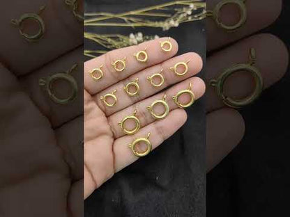 Antique Brass Spring Ring Clasps Gold/Silver Plated Jewelry Findings Bracelet Clasps Set- Selling 5 Piece Set