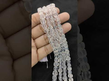 Ice Quartz Crystal Gemstone Beads, Clear Sparkling Beads for DIY Jewelry Making, Bracelets & Necklaces – Selling Per Strand