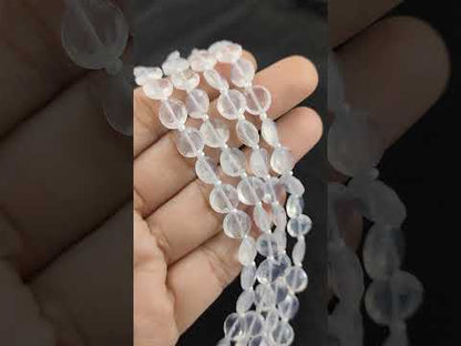 Ice Quartz Coin Shape Gemstone Beads
