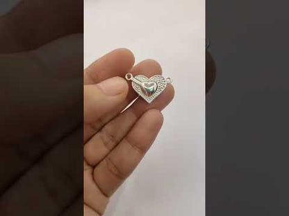 Gold Magnetic Heart Separable Clasp, Silver Love Bracelet Connector, DIY Jewelry Making Toggle Finding