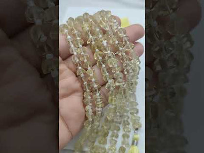 Raw Lemon Quartz Beads Irregular Loose Gemstone Chips for DIY Jewelry Projects