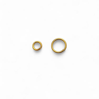 Jewelry Making Supplies Gold Plated Open Jump Rings in 4mm & 6mm, Silver Split Jump Rings for DIY Necklace, Bracelet, Earring Crafting- Selling By 50 Pcs Set