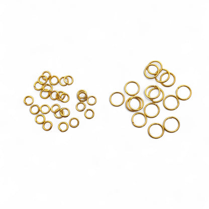 Jewelry Making Supplies Gold Plated Open Jump Rings in 4mm & 6mm, Silver Split Jump Rings for DIY Necklace, Bracelet, Earring Crafting- Selling By 50 Pcs Set
